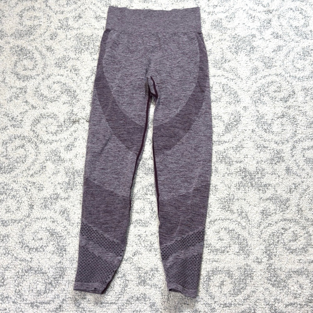 PINK Victoria's Secret Seamless Workout Leggings High Waist Wine Burgundy Size M